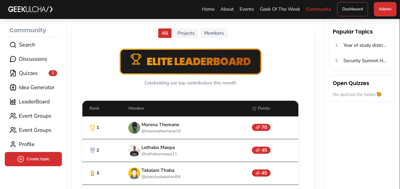 Screenshot of NWU Vaal GKSS