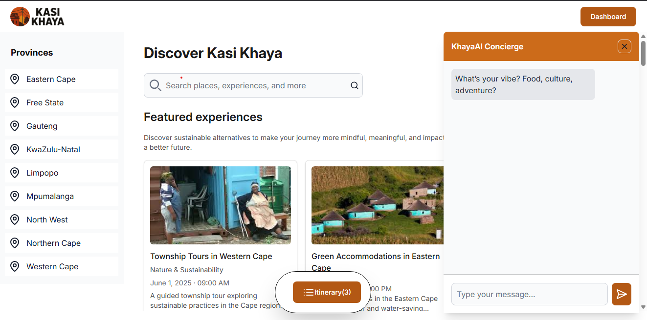 Screenshot of Kasi Khaya